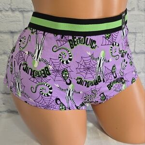 Torrid Beetlejuice Boyshort Panty Plus Size New 3X Character Design Purple Green